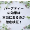 ハーブティーの効果は本当にあるのか徹底検証！選び方と注意点