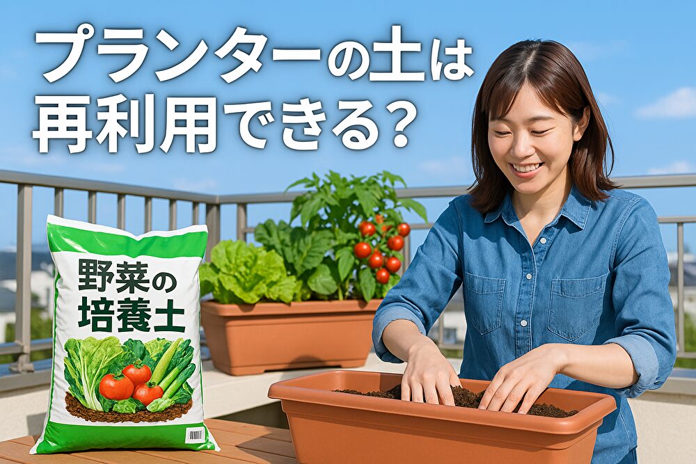 プランターの土は再利用できる？家庭菜園で失敗しない土の再生術」
